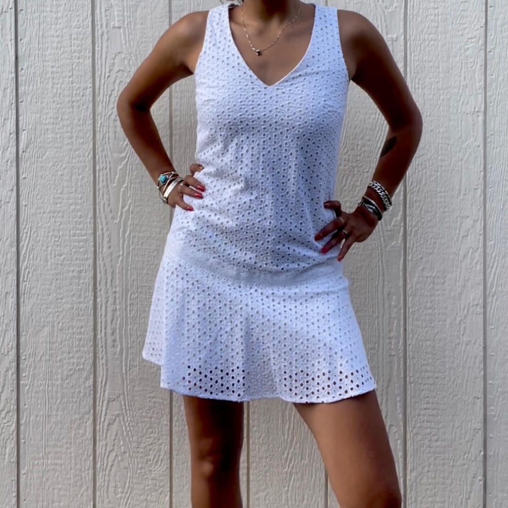 Banana Republic White Eyelet Dress